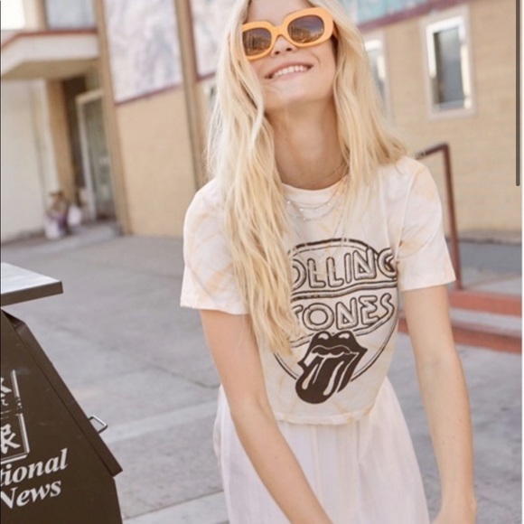 Rolling Stones Rebel Tie Dye Crop - Picture 2 of 10